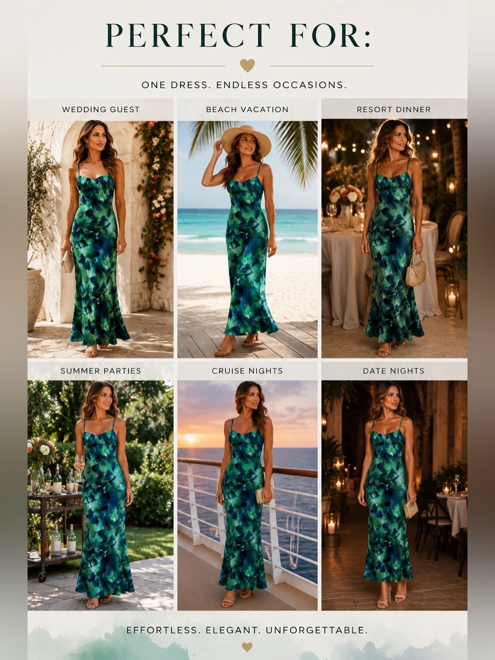 Zesica Blue Green Floral Maxi Dress NWT Wedding Guest Vacation Size Small - Picture 3 of 4